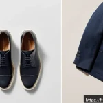 Home 23 남성 캡슐 옷장 구성 아이디어 - A stylish minimalist wardrobe flat lay featuring essential versatile clothing pieces laid out on a n...